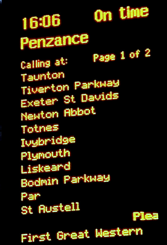 The 1805 Pullman car from Paddington to Penzance